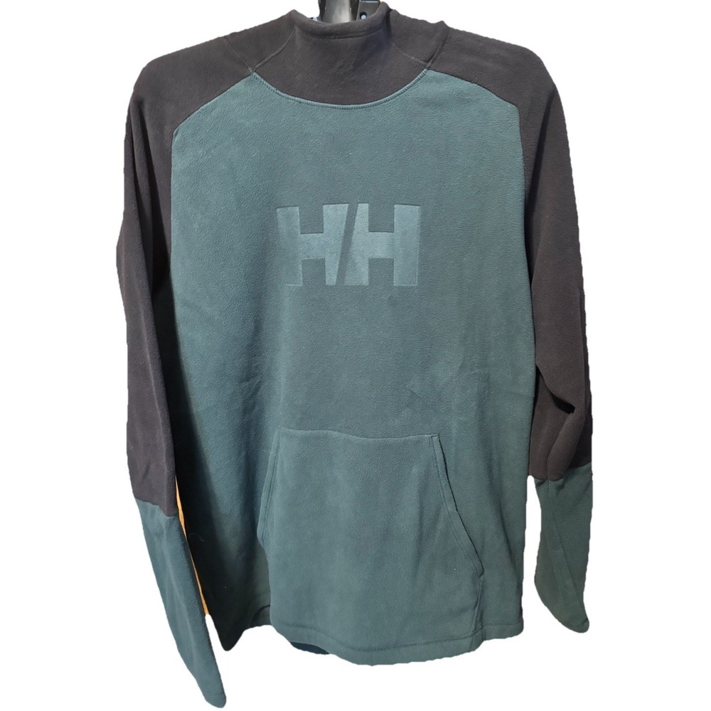 NEW! Helly Hansen Mens XL Green Daybreaker Logo Casual Hoodie Polartec‎ Fleece